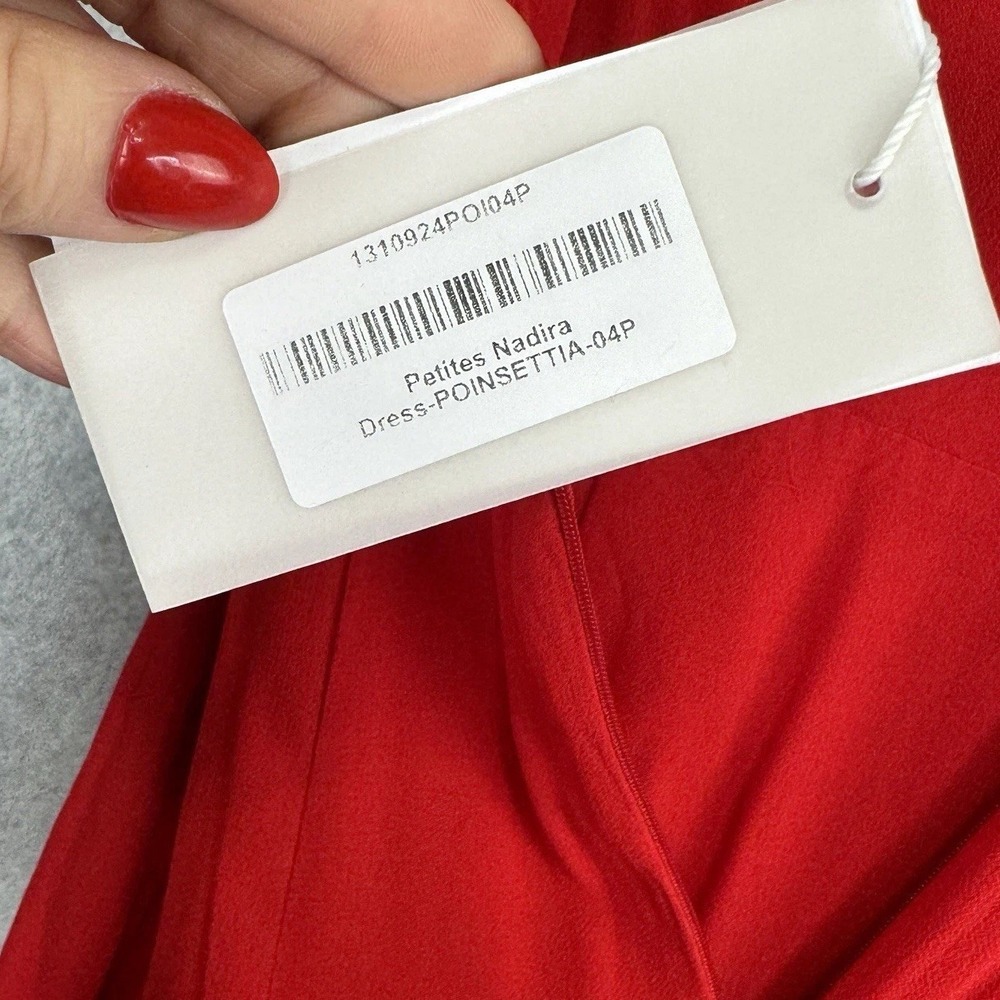 NWT Reformation Nadira Poinsettia Red Midi Dress 4P Sweetheart Bustier $278 - Picture 13 of 16